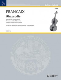ED 8116 &bull; FRANÇAIX - Rhapsodie - Klavierauszug mit Solostimm