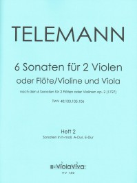 VV 152A • TELEMANN - 6 Sonaten, Heft 2: Va1 & Va2