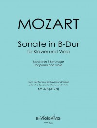 VV 205 • MOZART - Sonate nach KV378 in B-dur