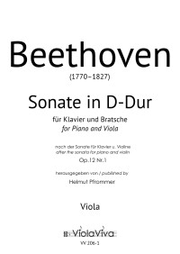 VV 206-1 • BEETHOVEN - Sonate - Bratschenstimme- DOW